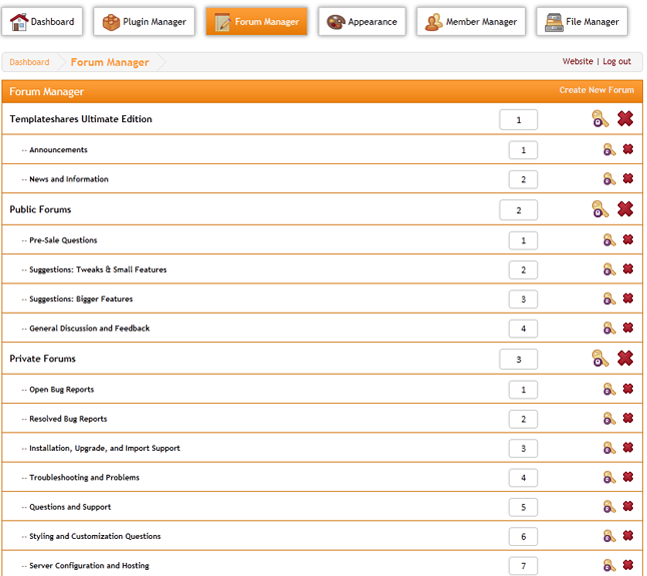 TSUE Admin CP - Manage Forums